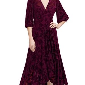 Calvin Kelvin Faux Velour wrap dress fully lined